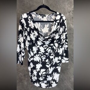 Lauren Ralph Lauren Monochrome Floral Blouse